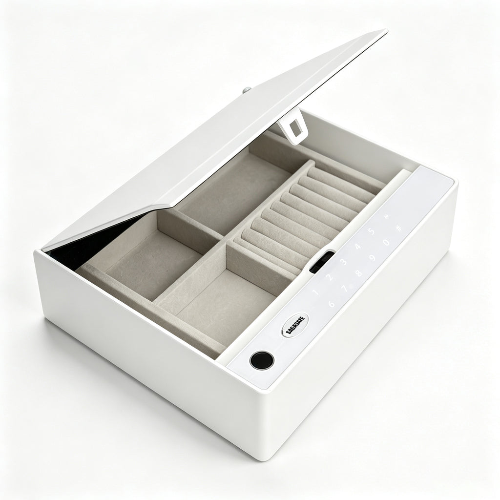 F0630 home safe with fingerprint and touch keypad locks